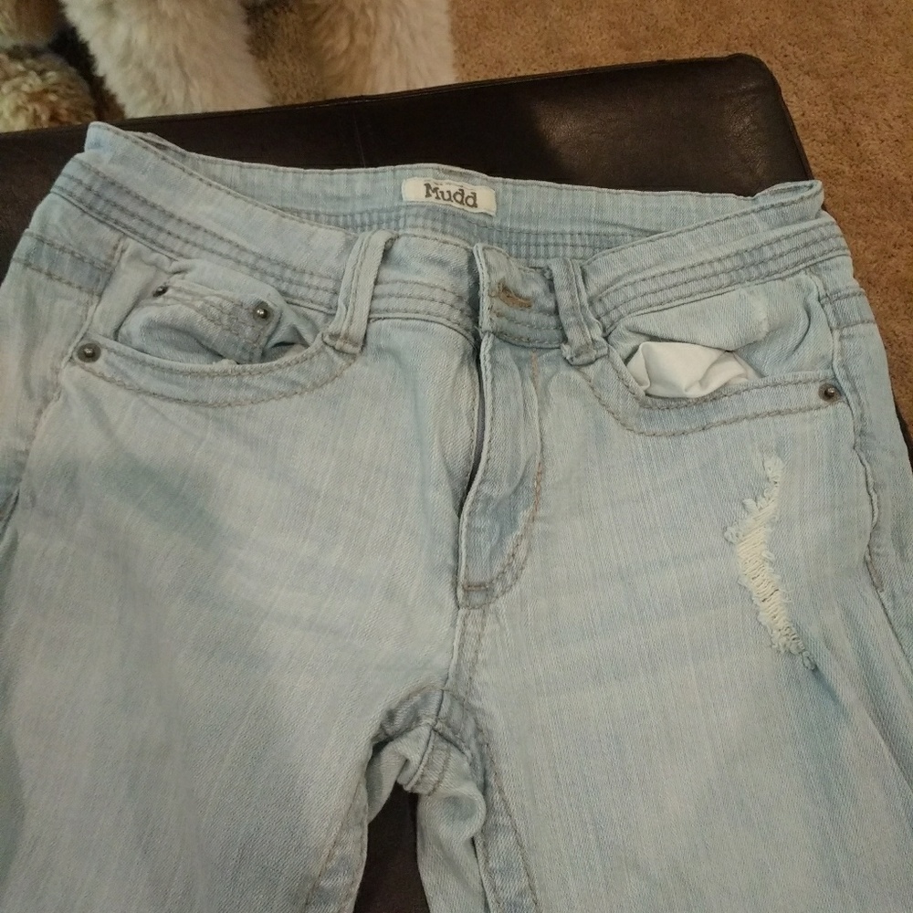 Light wash ripped jeans
